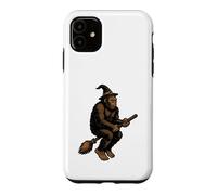 Bigfoot Witch Funny Sasquatch Broomstick Halloween Spooky Case for iPhone 11
