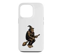 Bigfoot Witch Funny Sasquatch Broomstick Halloween Spooky Case for iPhone 13 Pro