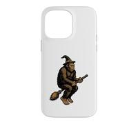Bigfoot Witch Funny Sasquatch Broomstick Halloween Spooky Case for iPhone 14 Pro Max