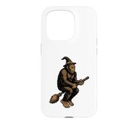Bigfoot Witch Funny Sasquatch Broomstick Halloween Spooky Case for iPhone 15 Pro