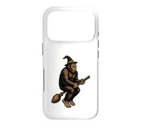 Bigfoot Witch Funny Sasquatch Broomstick Halloween Spooky Case for iPhone 17 Pro