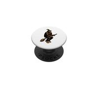Bigfoot Witch Funny Sasquatch Broomstick Halloween Spooky PopSockets Adhesive PopGrip