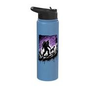 Bigfoot with Boxer Dog Stainless Steel Insulated Water Bottle