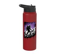 Bigfoot with Boxer Dog Stainless Steel Insulated Water Bottle