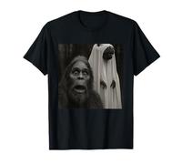 Bigfoot with Ghost Halloween Reaction Scene T-Shirt