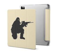 Bigfoot With Rifle Sasquatch 2nd Amendment Gun Tablet Case with Pencil Holder Protective Cover Design Compatible for IPAD Pro 2020 （11in）