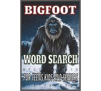 BIGFOOT WORD SEARCH: Easy to read print about bigfoot, mountains, forests and more....gift for vacations, holidays and free times