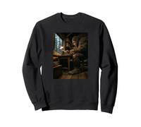 Bigfoot Writing Typewriter - Funny Sasquatch Book Author Sweatshirt