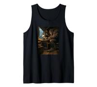 Bigfoot Writing Typewriter - Funny Sasquatch Book Author Tank Top