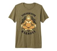 Bigfoot Yoga Funny Yogasquatch Harmony Meditation Mandala Premium T-Shirt