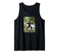 Bigfoot Yoga Warrior Pose Funny Sasquatch Meditation Tank Top