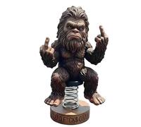 Bigfoot Zero F*CKS Given Bobblehead, Funny Middle Finger Bigfoot Resin Statue, Bigfoots Bobblehead Car Dashboard Decoration, Cryptid Car Dashboard Figure for Home Office (1pc)