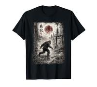 Bigfoots Seattle Pacific Northwest Ukiyo-e Art Adventure T-Shirt
