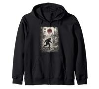 Bigfoots Seattle Pacific Northwest Ukiyo-e Art Adventure Zip Hoodie