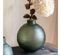 bigfork large glass globe vase in green