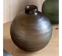 bigfork large glass globe vase in smoke