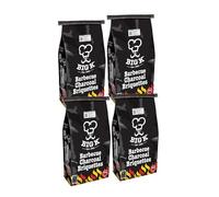 Bigg K Charcoal Briquettes - 5kg (Pack of 4) | Long-Lasting, Consistent Heat | Ideal for Grilling, Smoking & Slow Cooking | Low Ash, Easy to Use | BBQ Essential