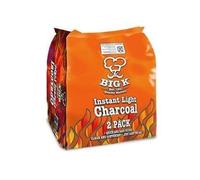 Bigg K Lumpwood Charcoal - 2 Pack (2 x 1kg) | Natural BBQ Charcoal for Grilling | Fast Ignition & High Heat | Long-Lasting Burn | 100% Hardwood | No Additives