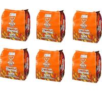 Bigg K Lumpwood Charcoal - 2 Pack (Pack of 6) | 12 x1kg Bag| Natural BBQ Charcoal for Grilling | Fast Ignition & High Heat | Long-Lasting Burn | 100% Hardwood | No Additives