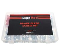 Bigg Red - Bleed Screws Metric and Imperial Brake Nipple Caliper and Caps - 195 Pieces Caps, Screws, Grease Metric and UNF