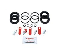 Bigg Red - Brake Caliper Seal & Bleed Screw Repair Kit - Rear Left or Right - Fits Twin 40mm dia Piston Calipers - Compatible with Select Models - 4022KR