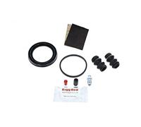Bigg Red - Brake Caliper Seal Repair Kit with Bleed Screws & Female Straight Inlet - Front Left & Right - Includes Caliper Cover, Gaiter & Grease - 205729KS