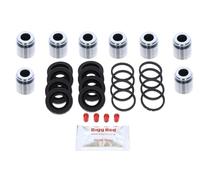 Bigg Red - REAR Brake Caliper Rebuild Repair Seal Kit + Pistons - Fits VW TOUAREG 358mm DISCS (2006-2010)