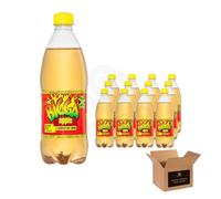 Bigga Flavoured Soft Drink Variety in Apple, Orange, Grape, Pineapple, Cream Soda & More | Sparkling Fizzy Summer Refreshing, Fruity Carbonated Party Bottles (Bigga Apple - 600ml x 12Pack)