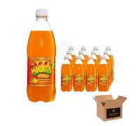 Bigga Flavoured Soft Drink Variety in Apple, Orange, Grape, Pineapple, Cream Soda & More | Sparkling Fizzy Summer Refreshing, Fruity Carbonated Party Bottles (Bigga Orange - 600ml x 12Pack)
