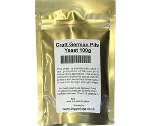 Bigger Jugs Craft Ale Yeast - German Pils/Lager Yeast Gold Packet - 100g Resealable Pouch (100g, Gold Packet)