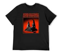 Bigger King Gizzard and The Lizard Wizard T-Shirt Unisex Gift Men's Black Tees M