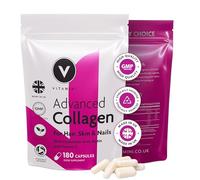 Bigger Pack, Better Value - Premium Advanced Collagen Supplements for Women - Marine Collagen, Hyaluronic Acid, Vitamin C & E - Radiant Skin, Hair, Nails - UK Made - 180 Capsules, 60 Day Supply