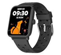 BIGGERFIVE Smart Watch for Kids without APP, Fitness Tracker Watch Pedometer, Heart Rate, 5ATM Waterproof, Sleep Monitor, Calorie Step Counter, Games, Alarm Clock for Boys Girls 5-14, Porous Black