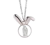 Biggest Bird Paint Cold Art Deco Fashion Rabbit Necklace Pendant Bunny Animal Jewelry Gift
