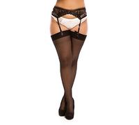 BIGGI BIG Women's Magic 20 StrapsStrümpfe Große Größen Socks, Schwarz, 56/58 (5XL)