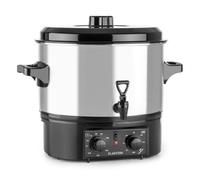 Klarstein Biggie Small - Preserves Cooker, Mulled Wine Machine, 16 L, 2000 W, Selectable Temperature, Timer up to 120 Minutes, Spigot, Stainless-Steel, Insulated Plastic Handle, Silver