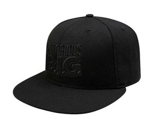 Biggie Smalls Baseball Cap Black on Black Logo Official Black Snapback