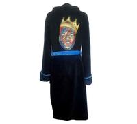 Biggie Smalls Bathrobe Crown Logo Official Black Super Soft Fleece Unisex M