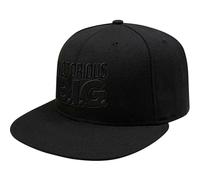 Biggie Smalls Black on Black Logo Snapback Baseball Cap Biggie Smalls Black One Size