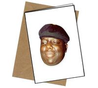 Biggie Smalls Face A5 Birthday Card | Envelope Included | Blank Inside | Unique Design | Personalised Free of Charge