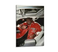 Biggie Smalls Racing Print Album Cover Signed Limited , Music Album Cover ,Pop Hip Hop Rap Singer Star Music Poster Aesthetic Canvas Wall Art for Girl And Boy Teens Dorm Decor 08x12inch(20x30cm) Frame