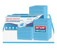 BIGGMED 100 Count Tear-Resistant Disposable Bed Pads 36" x 36" Super Absorbent Underpads, Chux Thicker Extra Large Incontinence Bed Pads for Adults, Kids, Elderly | Puppy Pads Large for Training XXL