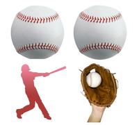 BIgGouannie 2 Pack Base Ball Standard 9 Inch Baseball One Soft and One Hard Practice Rubber Leather Base Ball for Outdoor Sports School Training for Youth and Adult
