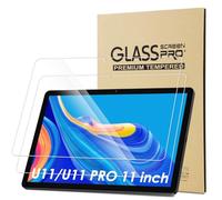 Bighan 2 Pack Screen Protector Compatible with DOOGEE U11/U11 PRO 11", 9H Hardness Tempered Glass Film Clear Anti-Bubble Full Coverage foil