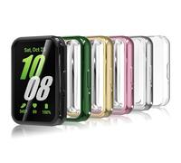 Bighan 6 Pack Screen Protector Case Compatible with Samsung Galaxy Fit 3, Soft TPU Screen Protector Bumper Cover Replacement for Galaxy Fit 3, Transparent&Rose&Silver&Black&Rosegold&Green