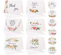 Bighan Thank You Cards 12 Set, 12- Pack Thankyou Card with 12-Pack Envelopes, Perfect for Teachers, Baby Showers, Weddings, or Business Appreciation- Rose