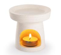 Bighan Wax Melt Burner Black&White Wax burner Ceramic Oil Burners Assorted Wax Warmer Aromatherapy Holder Candle Scented Diffuser Home Bedroom Decor - Beige