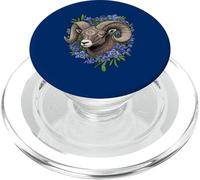 Bighorn Sheep And Blue Colorado Columbine Flowers PopSockets PopGrip for MagSafe