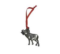 Bighorn Sheep Christmas Ornament Pewter Charm Decorative Travel Souvenir Ram Animal Nature Theme Miniature Ornament