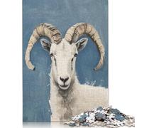 Bighorn Sheep Portrait Puzzles 500 Piece Puzzle Adult Jigsaw Puzzle Jigsaw Puzzles for Adults Gifts 500pcs (52x38cm)
